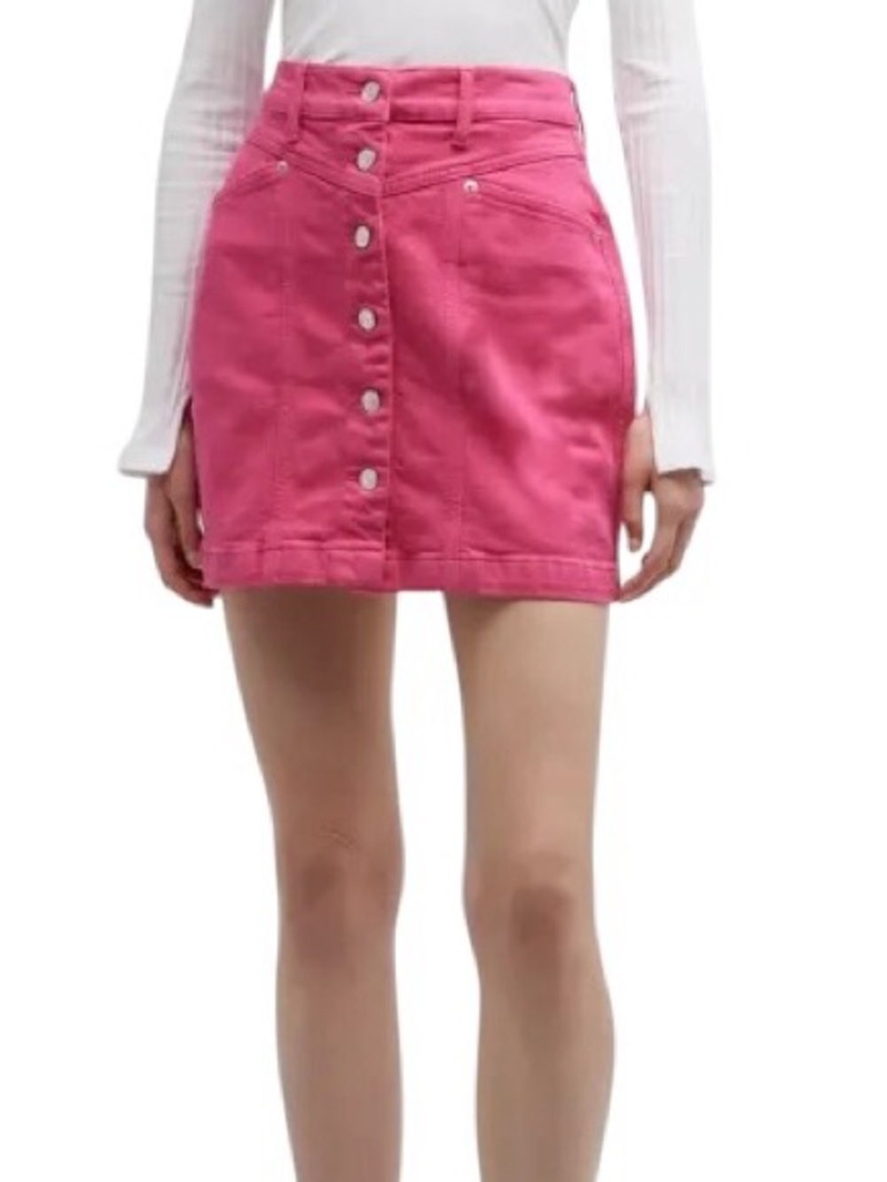 Rails The Canyon Button-Front Denim Mini Skirt Pink  Size 24